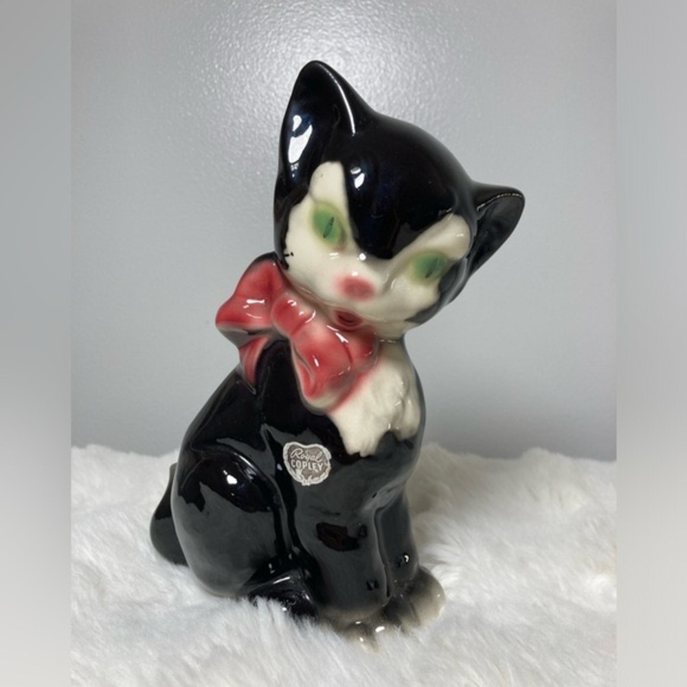 Mid Century Royal Copley Pottery Cat